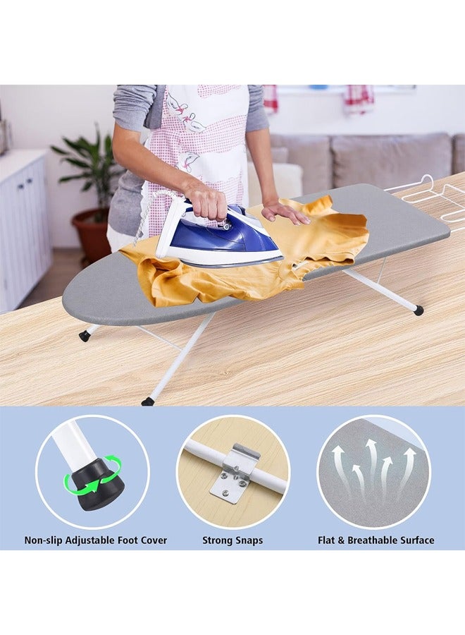 كادي ون طاولة كي قابلة للطي مع مسند حديدي، لوح كي محمول مع غطاء مقاوم للحرارة وارجل قابلة للطي غير قابلة للانزلاق - Image 3