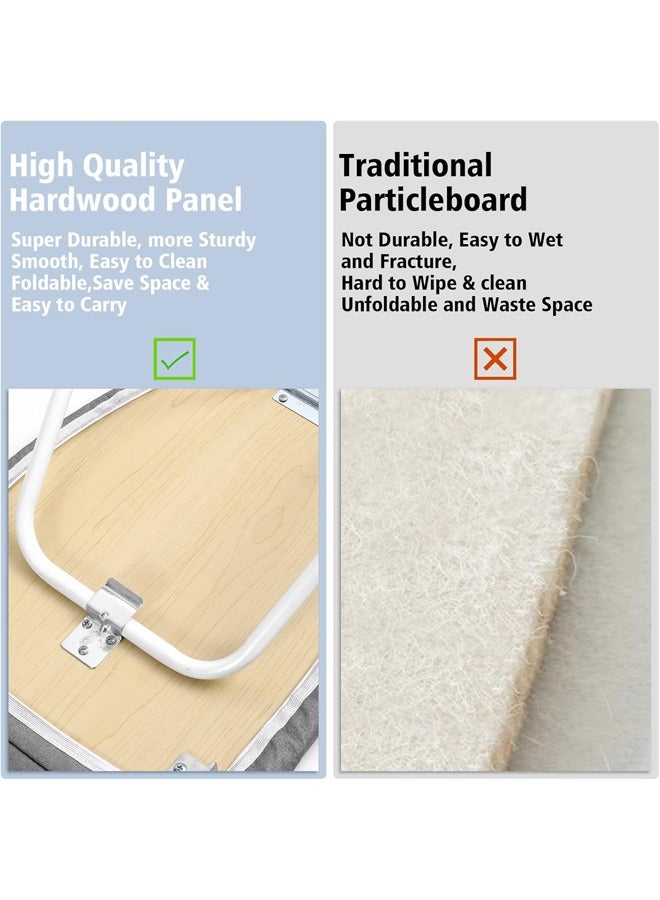 كادي ون طاولة كي قابلة للطي مع مسند حديدي، لوح كي محمول مع غطاء مقاوم للحرارة وارجل قابلة للطي غير قابلة للانزلاق - Image 5