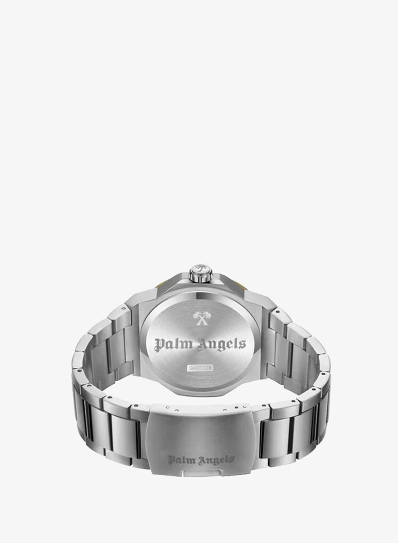 Palm Angels Green Stratos Green Dial Silver Stainless Steel Bracelet Analog Watch for Men, 44mm for Men | Best Price UAE