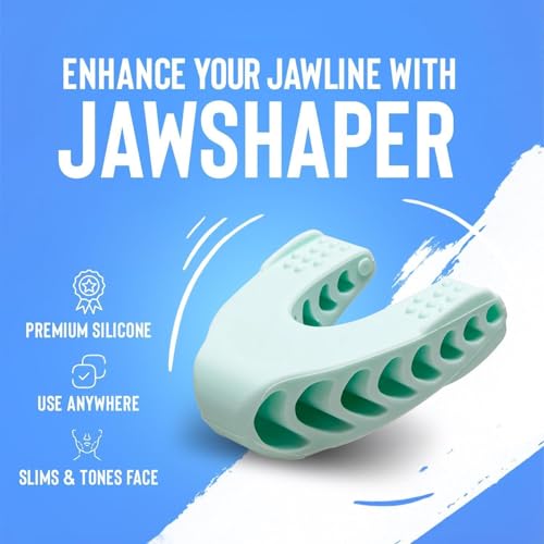 SILENCIO Facial Exerciser Jawline Exerciser for Men and Women – Tighten, Tone & Strengthen, Target your jawline, chin, lips and cheekbones - Food-grade Silicone (Pack of 1) (Blue) - Image 2