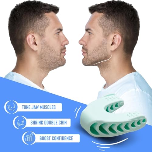 SILENCIO Facial Exerciser Jawline Exerciser for Men and Women – Tighten, Tone & Strengthen, Target your jawline, chin, lips and cheekbones - Food-grade Silicone (Pack of 1) (Blue) - Image 5
