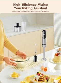 Generic Immersion Blender Handheld - 5-Speed Stainless Steel Electric Hand Blender, 3-in-1 Emulsion Blender Handheld with Turbo Mode, Stick Blender Emulsifier for Kitchen for Soup, Smoothie, Puree.  - Image 4