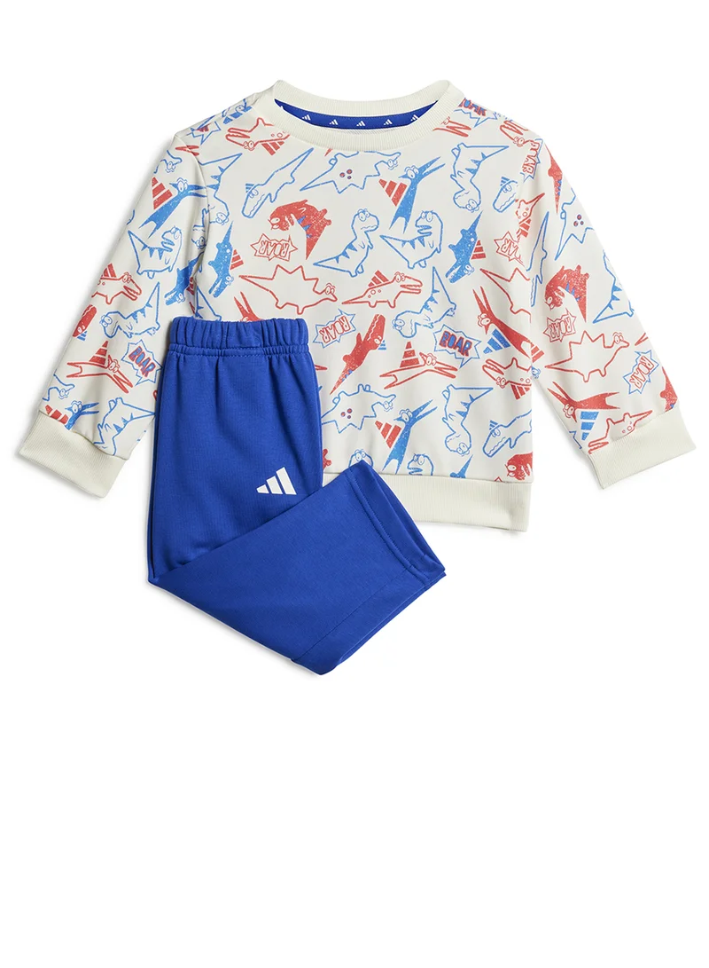 adidas طقم أديداس للأطفال من الفرو الصناعي