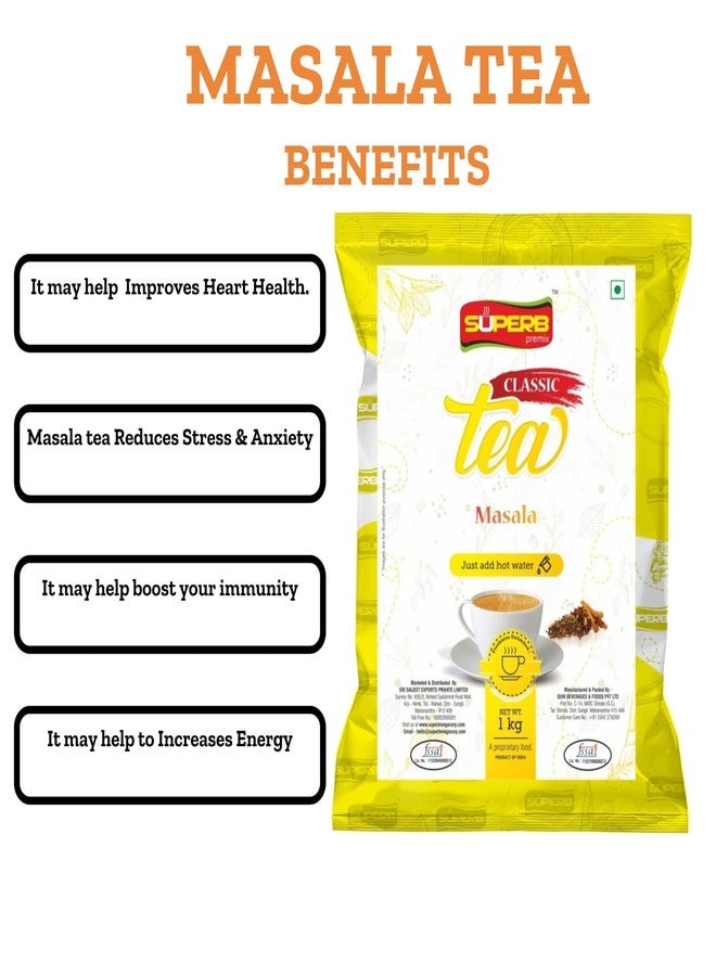 Superb Masala Tea Classic Premix any time..anywhere Instant Premix 1 KG Powder SUPERB - Image 2