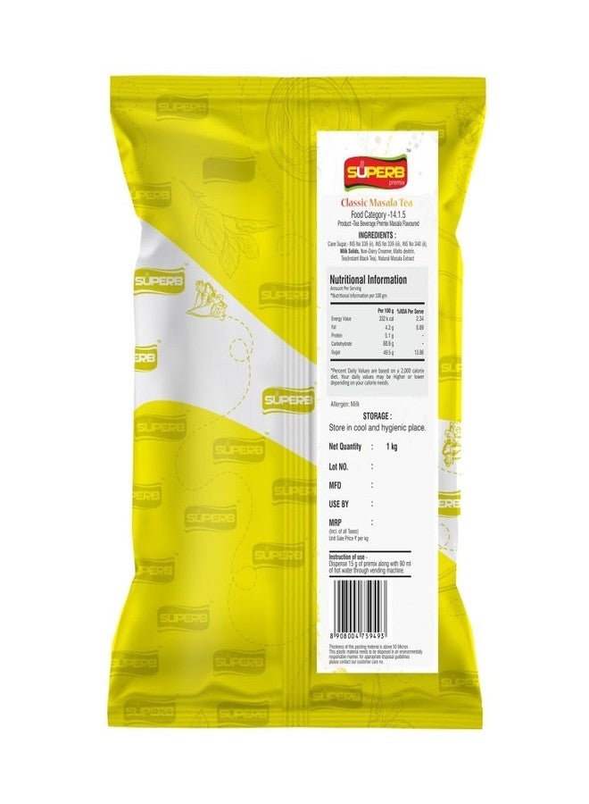 Superb Masala Tea Classic Premix any time..anywhere Instant Premix 1 KG Powder SUPERB - Image 4