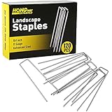 HongWay HongWay 120pcs 6" 11 Gauge Heavy-Duty U-Shaped Garden Stakes Pins Galvanized Landscape Staples for Anchoring Landscape  - Image 1