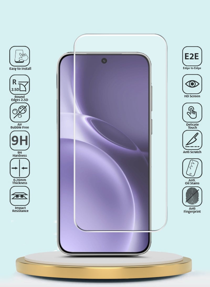 GMAX vivo X300 Pro 5G 2025 GMAX Premium Series Curved Edges 9H 2.5D Tempered Glass Screen Protector - Clear - Image 2