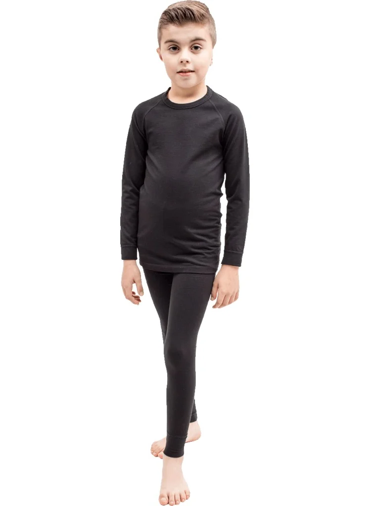 The Don Black Color Boy's Thermal Underwear Bottom