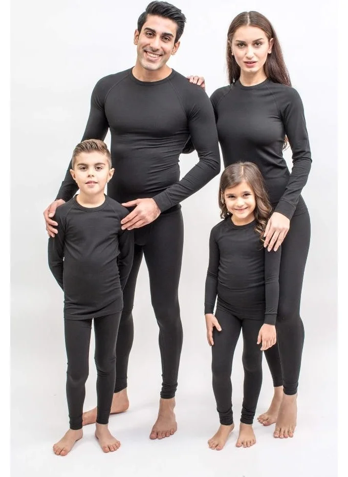 The Don Black Color Boy's Thermal Underwear Bottom