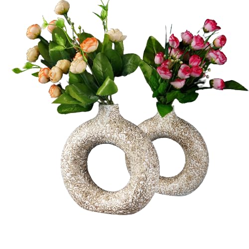 KRAFTLIK HANDICRAFTS Kraftlik Handicrafts Beautiful Ceramic Vases Planter Flower Pot Ring Shape with Unique Quality for Home Decor Center Table Bedroom Side Corners Decoration Standard 2  - Image 1