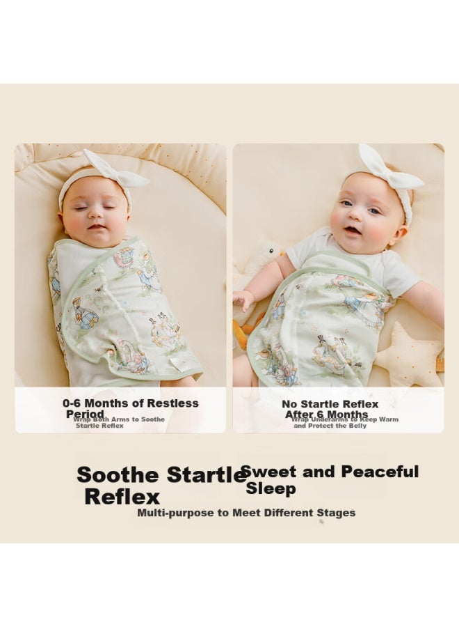 Emxee Baby Anti-startle Swaddle Blanket, Newborn Anti-startle Sleeping Bag, Thin Spring And Summer Version, Fairy Dream Garden, 34*84cm - Image 2