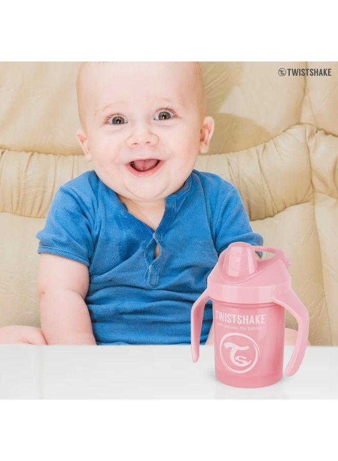 TWISTSHAKE TWISTSHAKE Sippy Cups - Premium 230ml/8oz Toddler Sippy Cups for 4+ Months - Leak-Proof Design, Easy-Grip Bottle with Soft Sippy Spout, BPA Free - Pastel Pink - Image 4