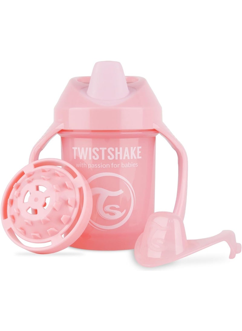 TWISTSHAKE TWISTSHAKE Sippy Cups - Premium 230ml/8oz Toddler Sippy Cups for 4+ Months - Leak-Proof Design, Easy-Grip Bottle with Soft Sippy Spout, BPA Free - Pastel Pink - Image 1