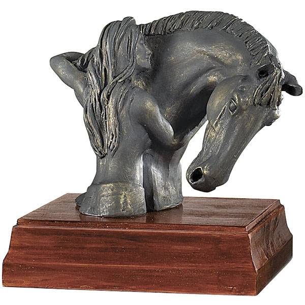 SAGEFINDS SAGEFINDS Mutual Affection Sculpture  Woman with Horse Statue Art Figurine  Home Dcor  Gift for Owners and Lovers  Solid Resin  Bronze Finish 