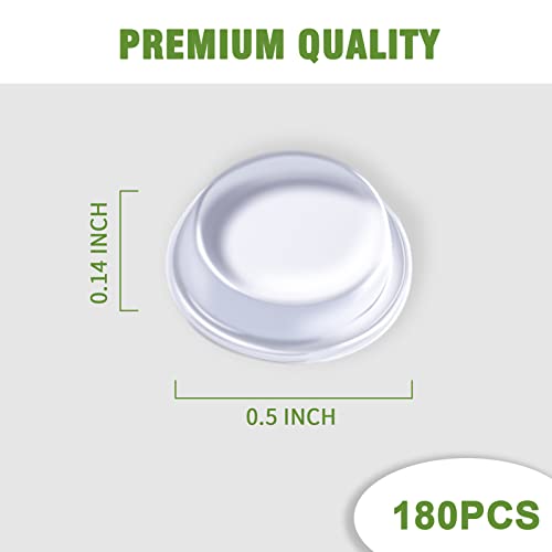 COVERCORNER Super High Viscosity Cabinet Door Bumpers -180 pcs 1/2”Diameter Clear Adhesive Pads Glass Hardware Bumpers for Drawers, Glass Tops, Small Furniture(180pcs) - Image 2