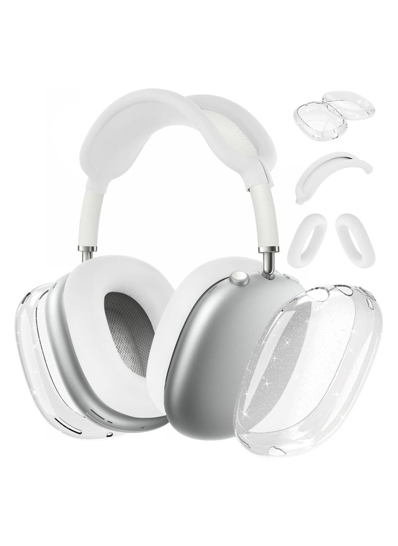 Anmi - For AirPods Max case Cover,Anti-Scratch Ear Pad Case Cover/Ear Cups Cover/Headband Cover for AirPods Max.  Clear Soft TPU and Silicone. - Image 1