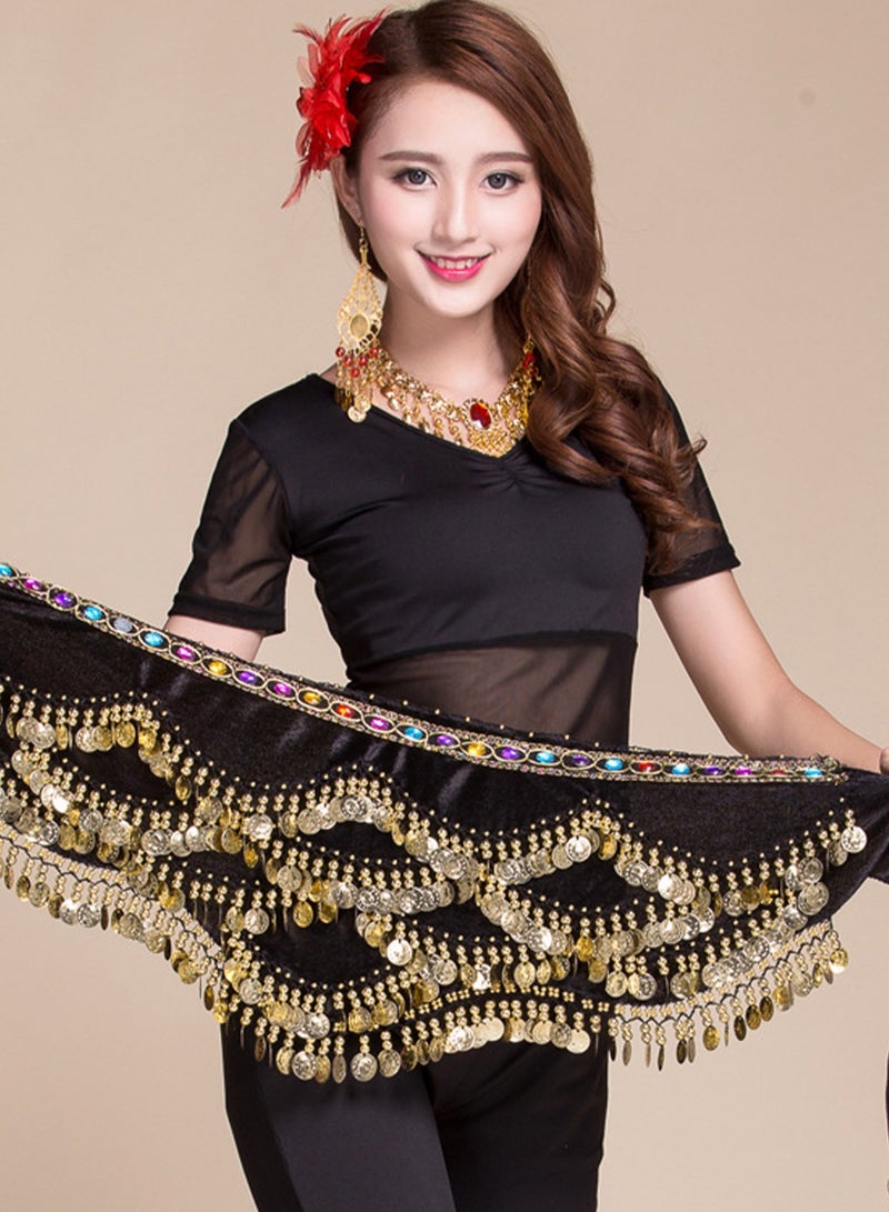 Belly Dance Waist Chain Performance Hip Towel Skirt - Image 2
