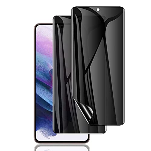 LYWHL [2 Pack for Samsung Galaxy S21 Plus Privacy Screen Protector, Anti-Spy Full Adhesive Flexible Film for Galaxy S21 Plus, [Compatible Fingerprint] Easy Installation Frame - Image 1