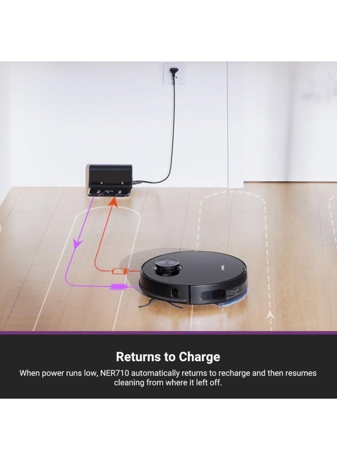 EUREKA Robot Vacuum Cleaner and Mop with 8000Pa Suction, 5th-Gen LDS, Multi-Floor Mapping, 180 min Runtime, 3 in 1 Robotic Vacuum Cleaner for Pet Hair, Carpet, Hard Floors, Work with App/Alexa, NER710 - Image 5