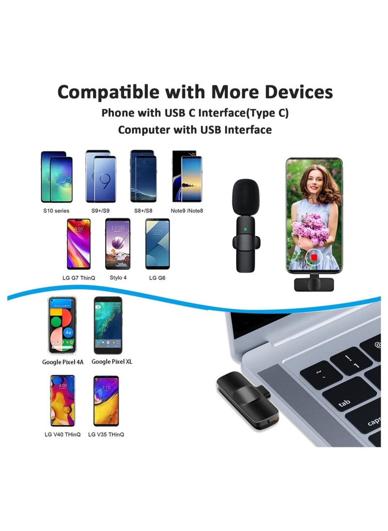 ELTRAZONE Professional Wireless Lavalier Lapel Microphone for Android Computer - Cordless Omnidirectional Condenser Recording Mic with USB C Interface for Interview Video Podcast Vlog YouTube  - Image 4