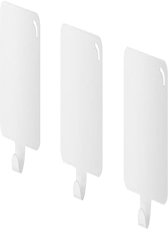 Ikea Ikea TSSP Hook, self-Adhesive, White(Width: 4cm,Depth:1cm, Height: 5cm) (Pack of 3) 