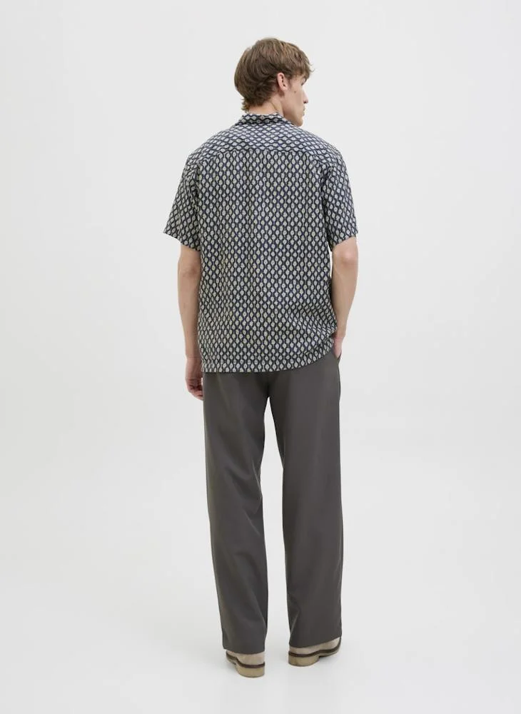 جاك & جونز Jprblulincoln Print Resort Relaxed Fit Shirt