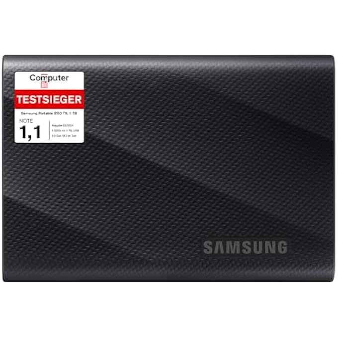 rayihni MU-PG1T0B/EU PORTABLE SSD T9, 1TB, 2000MB/S READ, 2000MB/S WRITE, USB 3.2 GEN.2X2, EXTERNAL HARD DRIVE FOR PROFESSIONAL USERS, COMPATIBLE WITH MAC, PC, SMARTPHONE AND 12K CAMERAS - Image 1