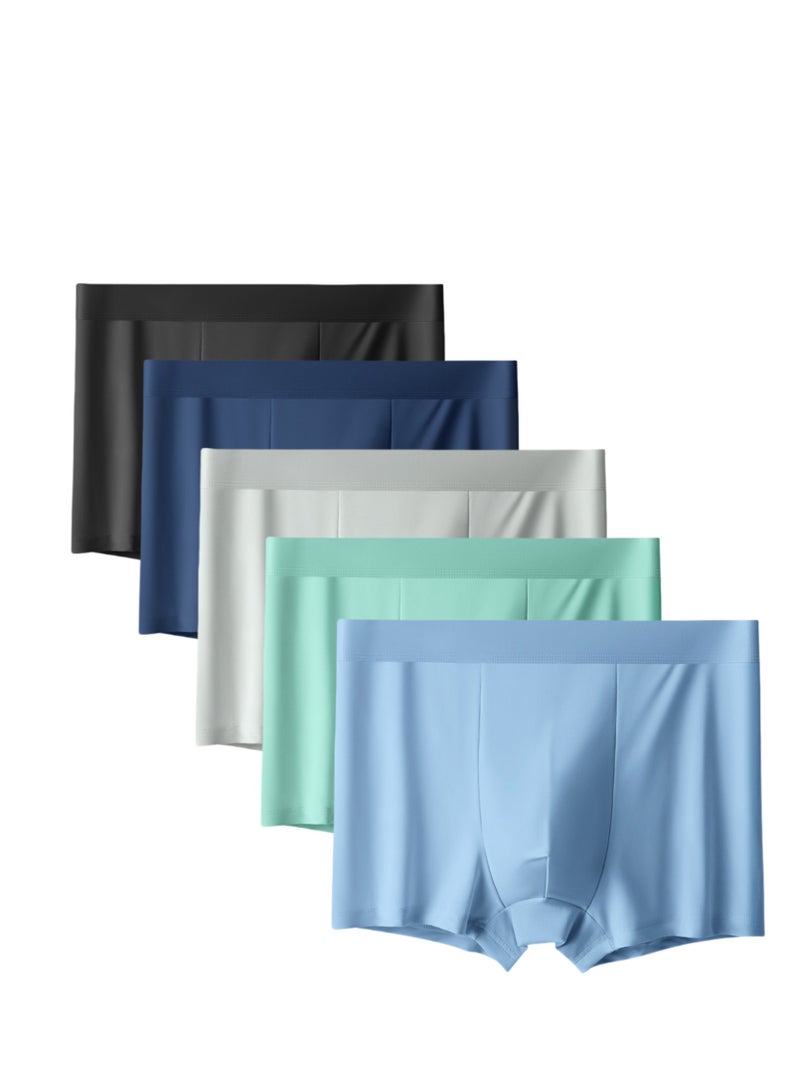 5 Pack Men’s Sort Boxer Briefs & Trunks,Breathable Stretch Cotton Moisture-Wicking Underwear,Modern Fit Low Rise - Image 1