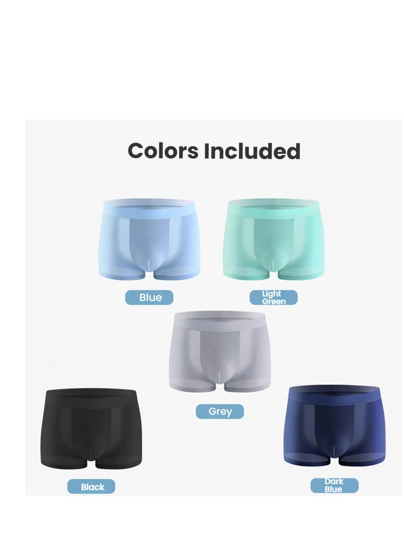 5 Pack Men’s Sort Boxer Briefs & Trunks,Breathable Stretch Cotton Moisture-Wicking Underwear,Modern Fit Low Rise - Image 4