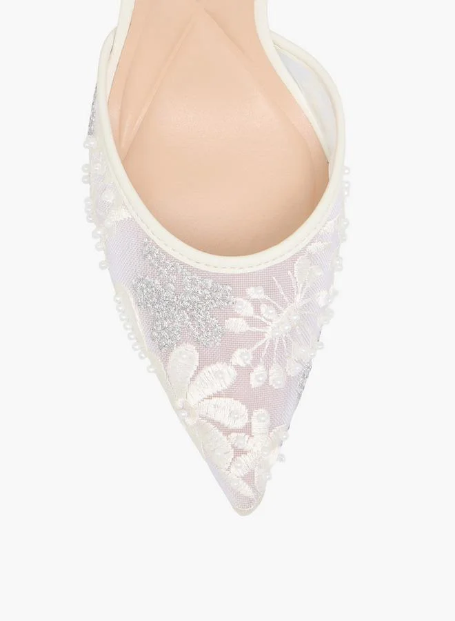 Celeste IVORY Women Stiletto Heel Mules for Women | Best Price UAE