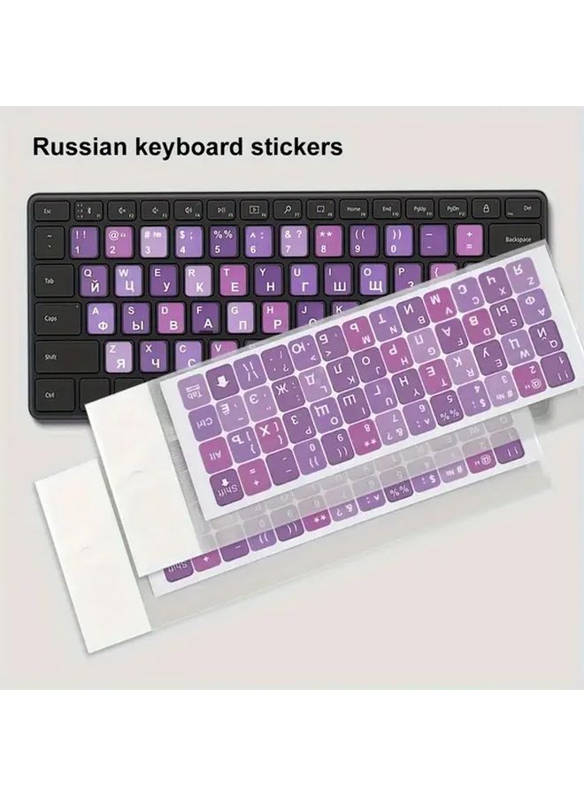 Korean Keyboard Stickers 2pcs Multilingual Keycaps Removable Scratch Resistant - Image 4