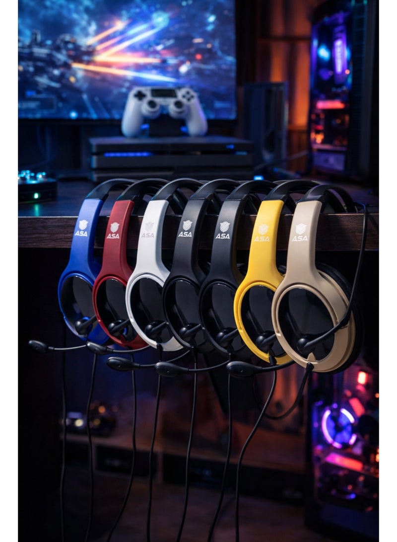 ASA 099 Wired Gaming Headset with Microphone – Stereo Sound for PS4, PS5, PC & Mobile - Image 2