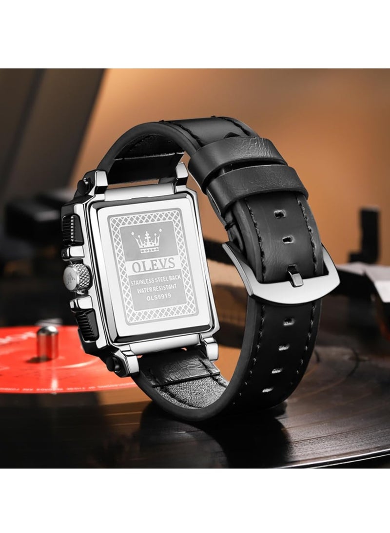 OLEVS OLEVS Men's Fashion Stainless Steel Chronograph Waterproof Men's Watch 9919  - Image 2