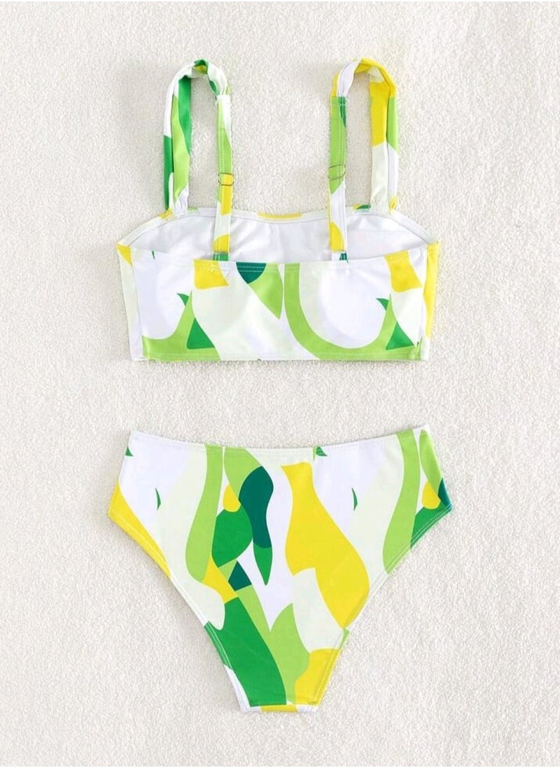 Shein SHEIN Swim Printed Random Camisole Tankini 2pcs Swimwear  - Image 2