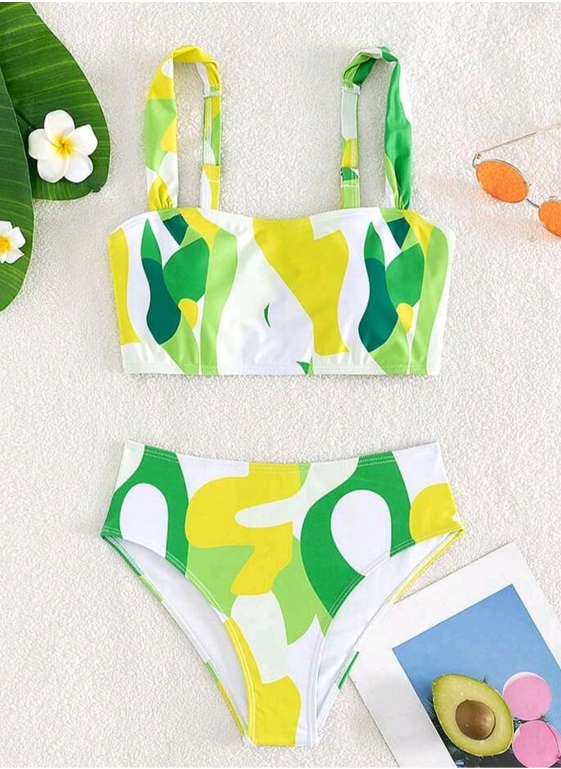 Shein SHEIN Swim Printed Random Camisole Tankini 2pcs Swimwear  - Image 5
