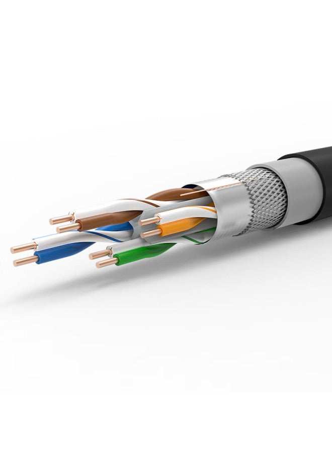 CHOSEAL Akihabara Category 6 Ethernet Cable, Double-shielded, Waterproof, Sun-resistant, Cold-resistant, Anti-interference, Gigabit, Pure Copper, Outdoor-specific Network Cable, Black, 100 Meters, Qs2604t100s - Image 3