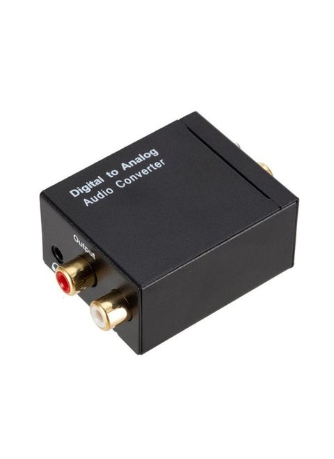 KYHD48 Digital Coaxial Optical Fiber Signal To 3.5mm Analog Audio Output Converter, US Plug(Black)