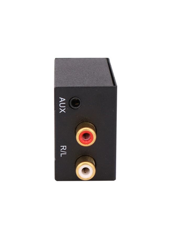 KYHD48 Digital Coaxial Optical Fiber Signal To 3.5mm Analog Audio Output Converter, US Plug(Black)