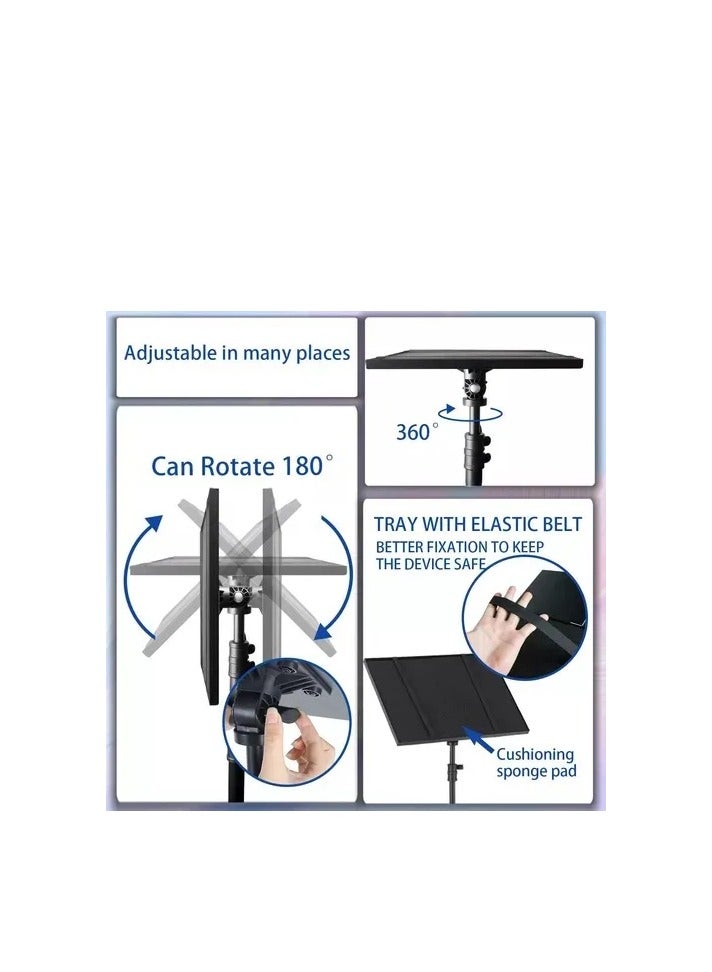 Projector Stand Tripod With Wheels,Laptop Tripod Stand Rolling,Projector Stand Adjustable Height 23.6 to 51 inch,Projector Tripod Stand For Office Home,Protable Laptop Floor Stand,Black - Image 4