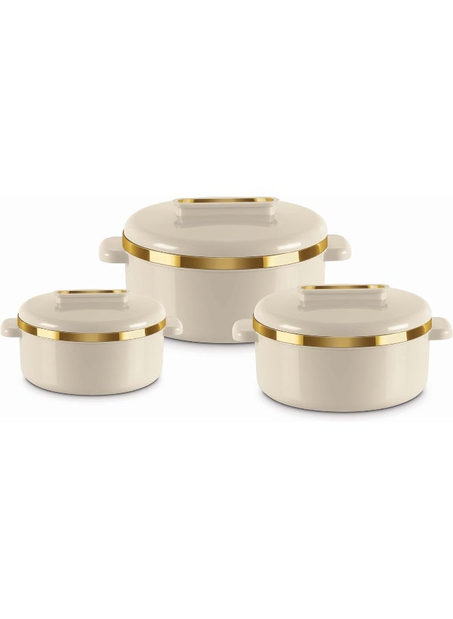 Milton Curve 3 Pcs Hot Pot Set - 1 Ltr / 1.5 Ltr / 2.5Ltr - Image 1