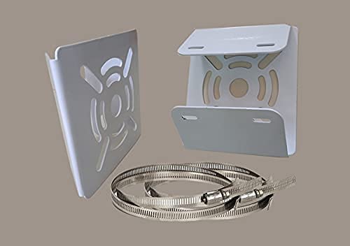 Bectro Pole Mount Camera clamp Bracket with 2 Nos 100 MM SS Loops for CCTV Security Camera Indoor Outdoor Universal Compatible White - Image 5