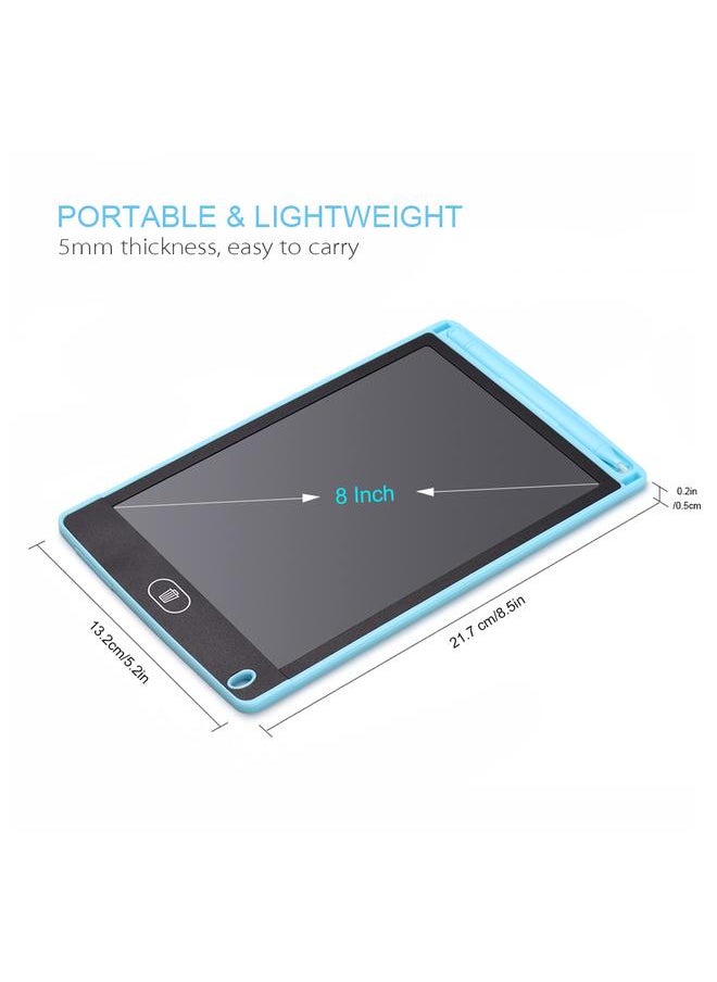 Thoraya Portable 8 Inch LCD Writing Tablet Ultra-thin Electronic Drawing Board Reusable Handwriting Pad with Stylus Pen Erase Button Gift for Children Students Adults at Home Office School Travel  - Image 1