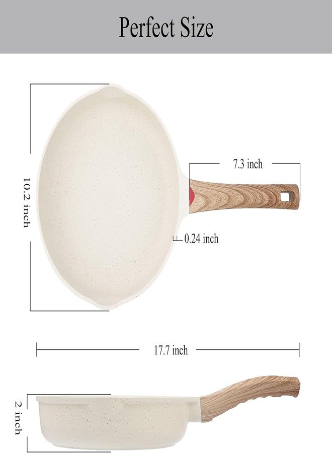 proxin Nonstick Granite Frying Pan Skillet, Non Stick Omelette Fry Pans, Omelet Egg Pan, Stone Cookware Chef's, Induction Compatible, PFOA Free - Image 2