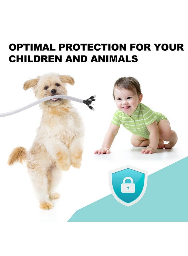 إيه جي بي تك غطاء كابل أبيض من AGPTEK، قطعتان من منظم الأسلاك بطول 5 أقدام - 1.2 بوصة تحت المكتب، غطاء سلك الكمبيوتر المنزلي، غطاء حماية الأسلاك، يحمي القطط والكلاب الأليفة من المضغ، أبيض - Image 5