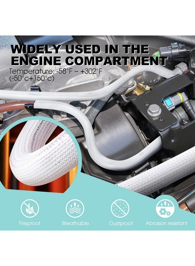 إيه جي بي تك غطاء كابل أبيض من AGPTEK، قطعتان من منظم الأسلاك بطول 5 أقدام - 1.2 بوصة تحت المكتب، غطاء سلك الكمبيوتر المنزلي، غطاء حماية الأسلاك، يحمي القطط والكلاب الأليفة من المضغ، أبيض - Image 2