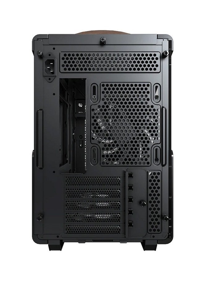 مونتك حقيبة Heritage PRO Micro-ATX / Mini-ITX - محمولة بسهولة، أداء كبير في حجم صغير، لمسة نهائية من الجلد البيئي، وضع طاقة قابل للتخصيص، فلتر غبار مغناطيسي، تتضمن 4 مراوح GF120mm، حامل سماعة رأس، 480 × 235 × 368 مم، 5 فتحات PCIe، مبرد وحدة المعالجة المركزية 170 مم، وحدة معالجة الرسومات 400 مم، وحدة إمداد الطاقة 165 مم (ATX/SFX)، USB 3.0 x2، Type-C (20G)، دعم المبرد حتى 360 مم | أسود  - Image 4