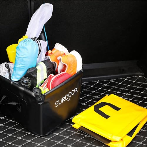 SURDOCA Fully Waterproof Car Trunk Organizer, Foldable Truck Organizer, Multifunctional Collapsible Car Storage Bag, Anti-Mud Trunk Storage Organizer 18 Liters - Image 5