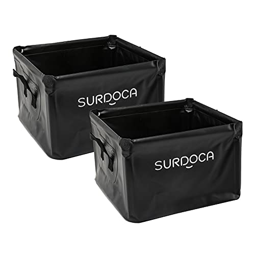 SURDOCA Fully Waterproof Car Trunk Organizer, Foldable Truck Organizer, Multifunctional Collapsible Car Storage Bag, Anti-Mud Trunk Storage Organizer 18 Liters - Image 1