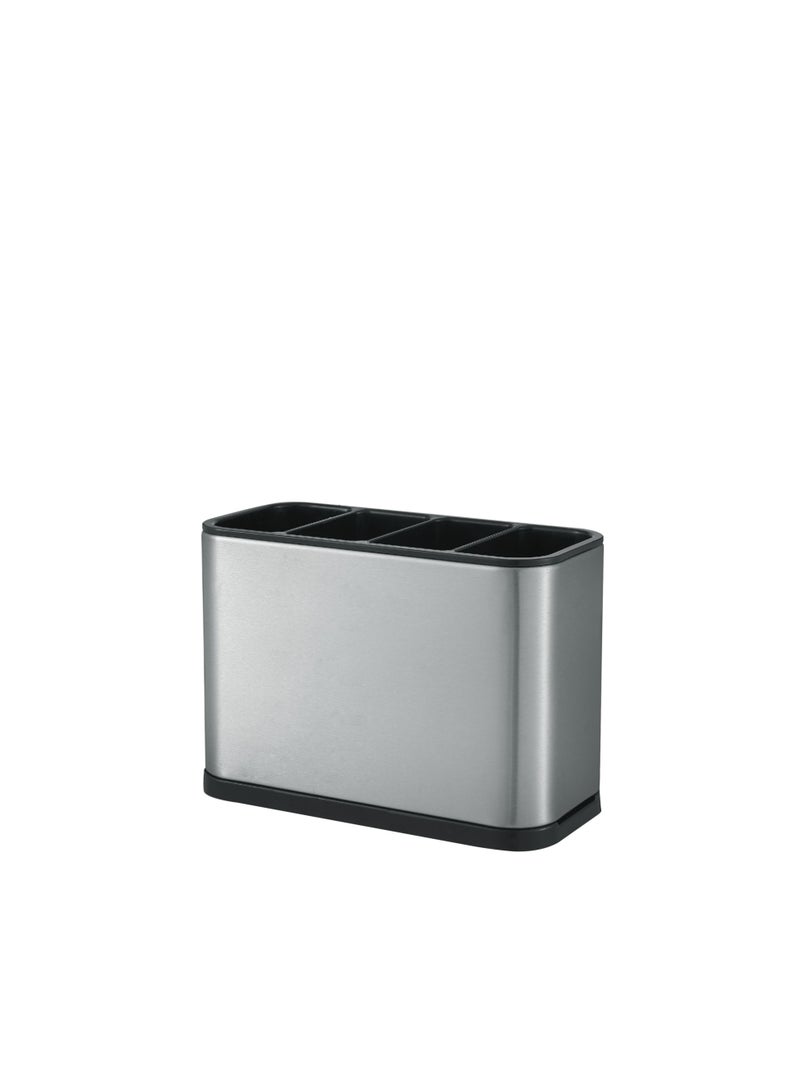 Royalford Cutlery Holder RF12240 Premium Quality Stainless Steel, Storage For Countertop Organizer Cooking Utensil Crock Kitchen Organization & Storage And Flatware Caddy Silver - Image 1