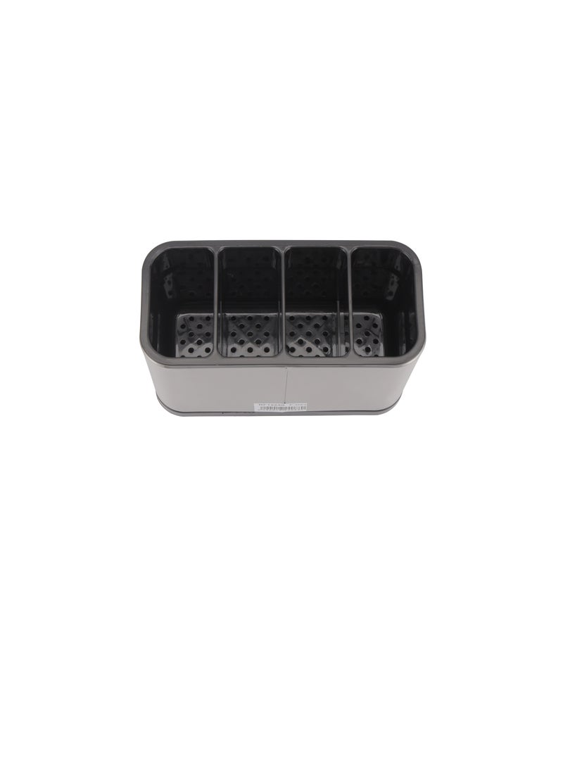 Royalford Cutlery Holder RF12240 Premium Quality Stainless Steel, Storage For Countertop Organizer Cooking Utensil Crock Kitchen Organization & Storage And Flatware Caddy Silver - Image 2